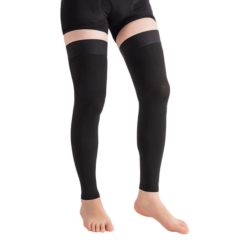 Thigh High Footless Capri Compression Hose-Compports